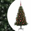 vidaXL Brad de Crăciun artificial cu globuri 120 cm 150 LED-uri