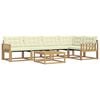 vidaXL Set de canapele de exterior 6 pcs Alb și crem