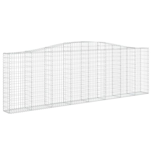 vidaXL Coșuri gabion arcuite 9 buc. 400x30x120/140 cm, fier galvanizat