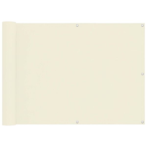vidaXL Ecran de balcon Crem 75 x 200 cm Material Oxford