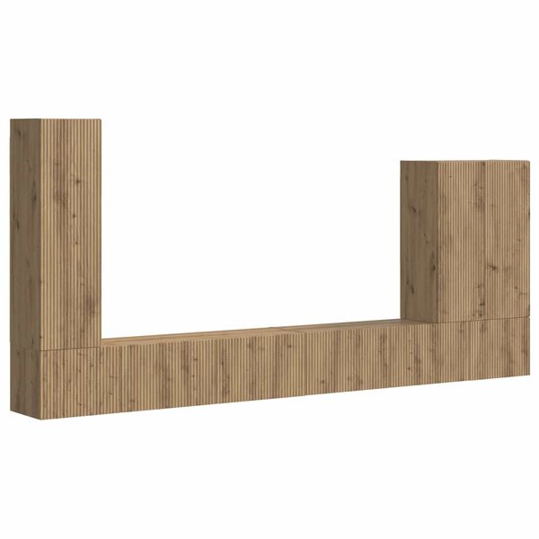 vidaXL Set Dulap pentru Televizor Montat pe Perete Pe perete 6 pcs