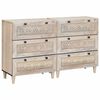 vidaXL Bufet 2 pcs Alb 120 x 33,5 x 75 cm Lemn masiv de mango