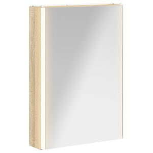 vidaXL Dulap cu oglindă pentru baie Stejar Sonoma 43 x 11,5 x 60,5 cm
