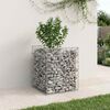 vidaXL Pat ridicat din gabion Argintiu 50 x 50 x 60 cm Oțel Galvanizat