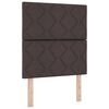 vidaXL Cadru de pat cu headboard Maro &icirc;nchis 80 x 200 cm țesătură