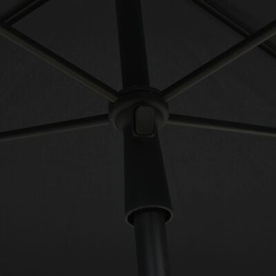 vidaXL Umbrelă de grădină cu stâlp, antracit, 210x140 cm