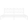vidaXL Cadru de pat metalic cu tăblie, alb, 193x203 cm