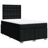 vidaXL Pat box spring cu saltea, negru, 120x190 cm, catifea