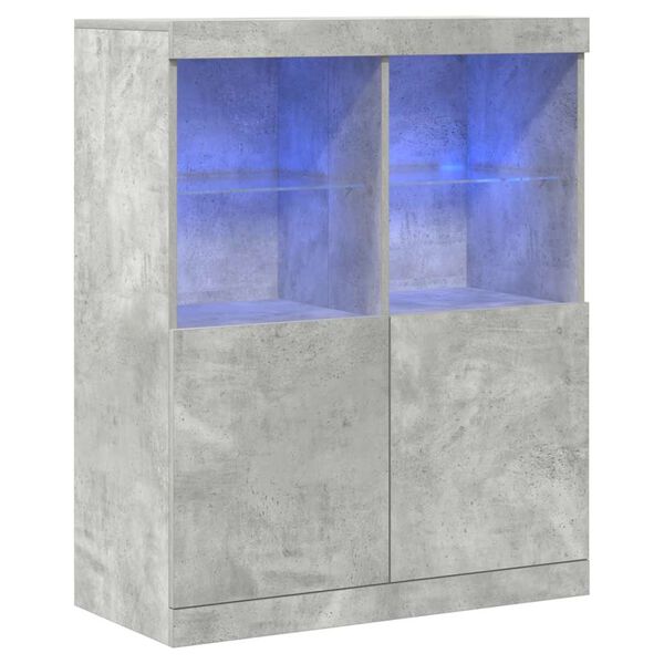 vidaXL Servantă, gri beton, 81x37x100 cm, lemn compozit