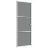 vidaXL Ușă de interior, 83x201,5 cm, alb, sticlă ESG și aluminiu