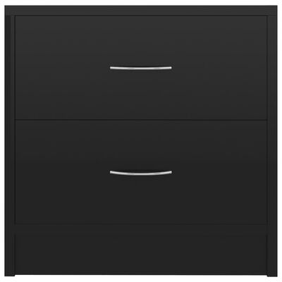 vidaXL Noptiere, 2 buc., negru extralucios, 40 x 30 x 40 cm, PAL