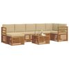 vidaXL Set canapea sectională cu pernă 8 pcs Natural și Bej