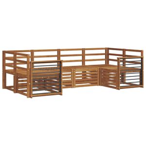 vidaXL Set de canapele de exterior 6 buc. natural