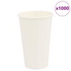 vidaXL Cești de cafea din hârtie 1000 buc 16oz 400ml alb