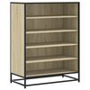vidaXL Pantofar, stejar sonoma, 75x38x97,5 cm, lemn prelucrat/metal