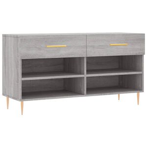 vidaXL Bancă de pantofi, gri sonoma, 102x35x55 cm, lemn prelucrat