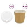 vidaXL Cești de cafea din h&acirc;rtie cu capace 1000 buc 4oz 100ml