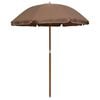 vidaXL Umbrelă de soare de grădină, stâlp din oțel, taupe, 180 cm