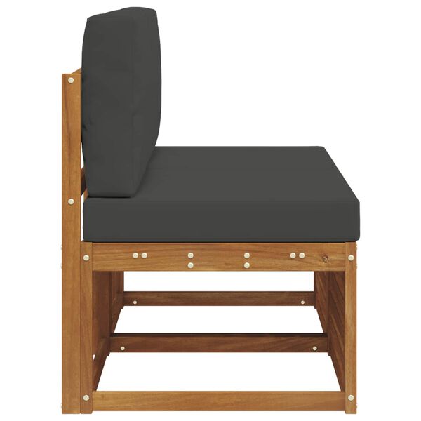 vidaXL 2 Bucată Canapea Medie pentru Exterior Lemn Solid de Acacia