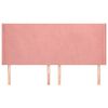 vidaXL Tăblie de pat cu aripioare, roz, 203x16x118/128 cm, catifea
