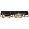 vidaXL Set de canapele de exterior cu pernă 22 pcs Natural și Negru