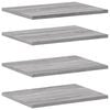 vidaXL Rafturi de perete, 4 buc., gri sonoma, 40x30x1,5 cm, lemn