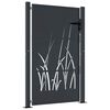 vidaXL Poartă de grădină antracit 100x150 cm oțel model iarbă