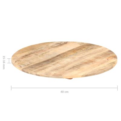 vidaXL Blat de masă, 40 cm, lemn masiv de mango, rotund, 15-16 mm