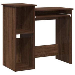 vidaXL Birou cu rafturi, stejar maro, 84x40x78 cm, lemn compozit