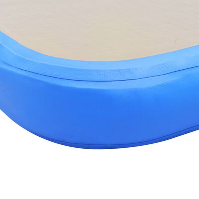 vidaXL Saltea gimnastică gonflabilă cu pompă albastru 800x100x10cm PVC