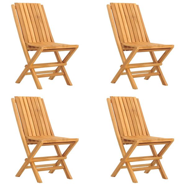 vidaXL Set masă pentru grădină, lemn masiv de tec, 5 piese