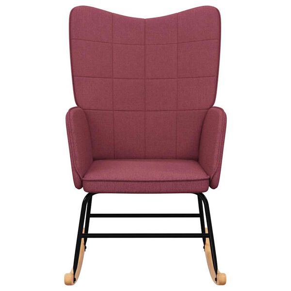 vidaXL Scaun balansoar, roșu vin, material textil