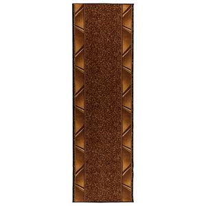 vidaXL Covor Runner FLORNES Țesut Maro Zigzag 67 x 150 cm PP 7 mm