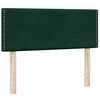 vidaXL Pat box spring cu saltea, verde &icirc;nchis, 120x210 cm, catifea
