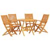 vidaXL Set de masă pentru grădină 5 pcs Maro Lemn Solid de Acacia