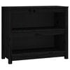 vidaXL Bibliotecă, negru, 80x35x68 cm, lemn masiv de pin