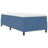 vidaXL Pat cu arcuri Albastru și Alb 90 x 200 cm Țesătură din corduroy