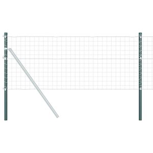 vidaXL St&acirc;lp de gard. 2 buc. Verde 50 cm Oțel vopsit &icirc;n pulbere