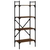 vidaXL Bibliotecă cu 4 niveluri, stejar maro, 56x31,5x138,5 cm, lemn