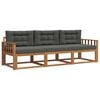 vidaXL Set de canapele de exterior 3 buc. Natural și Antracit