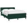 vidaXL Pat box spring cu saltea, verde &icirc;nchis, 160x220 cm, catifea