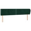 vidaXL Tăblie de pat cu aripioare verde &icirc;nchis 183x23x78/88 cm catifea