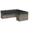 vidaXL Set canapele de grădină cu perne, 8 piese, gri, poliratan