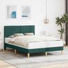 vidaXL Cadru de pat cu headboard Verde &icirc;nchis 120 x 190 cm țesătură