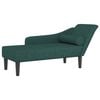 vidaXL Șezlong cu perne, verde &icirc;nchis, material textil