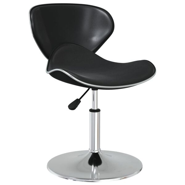 vidaXL Scaune de sufragerie, 4 buc., negru, piele ecologică