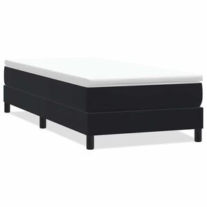 vidaXL Pat cu arcuri fără saltea negru 90x220 cm catifea