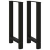 vidaXL Picioare masă de bar, negre, 2 buc., 40x(90-91) cm, oțel
