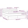 vidaXL Pat box spring cu saltea, gri deschis, 160x200 cm, catifea