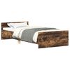 vidaXL Cadru pat fără saltea, stejar fumuriu 75x190 cm lemn prelucrat